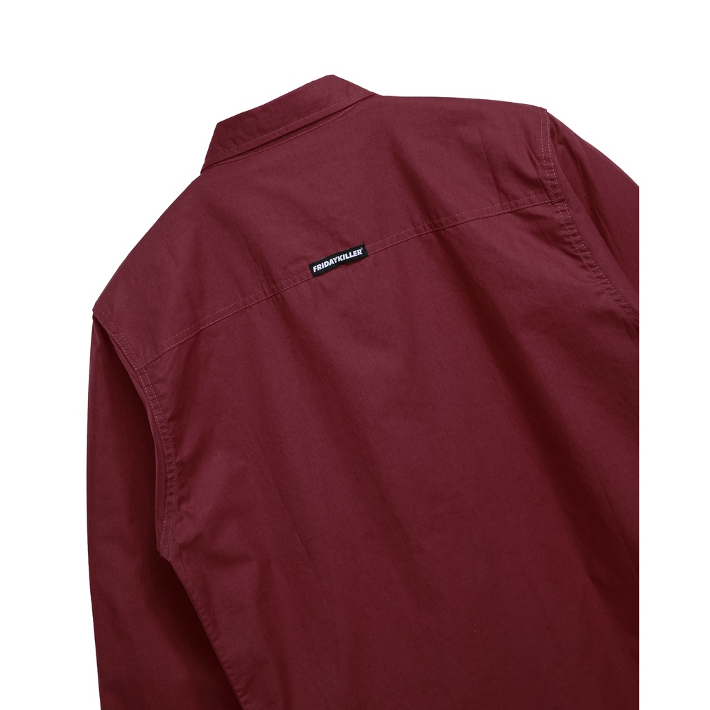 KEMEJA LENGAN PANJANG FRIDAY KILLER | TRUSS MAROON LONGSLEEVE