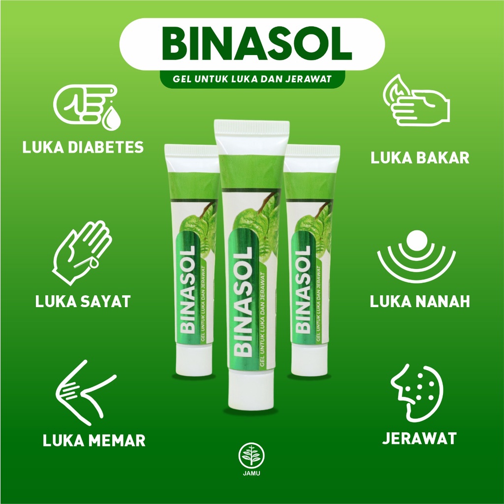 BINASOL Gel Obat Luka Diabetes Luka Bakar Luka Nanah Luka Basah Jerawat Dan Obat Kulit