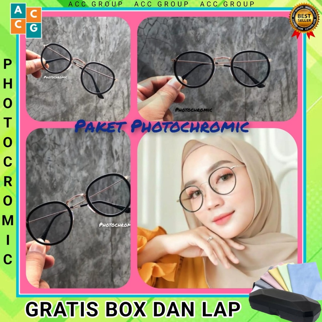 COD LENSA PHOTOCROMIC DOBLE RING FASION WANITA PRIA VINTAGE