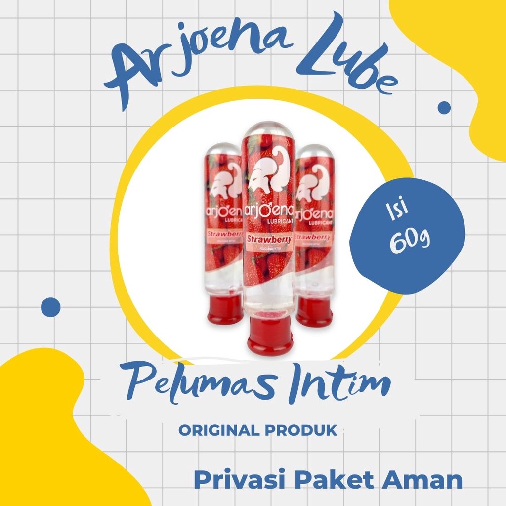 ARJOENA Lubricant STRAWBERRY Lube 60ml - Gel Pelicin Pelumas Sex Pria Wanita