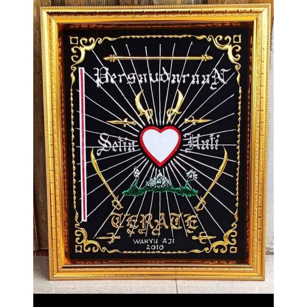 logo psht lembaran tanpa bingkai timbul prada emas