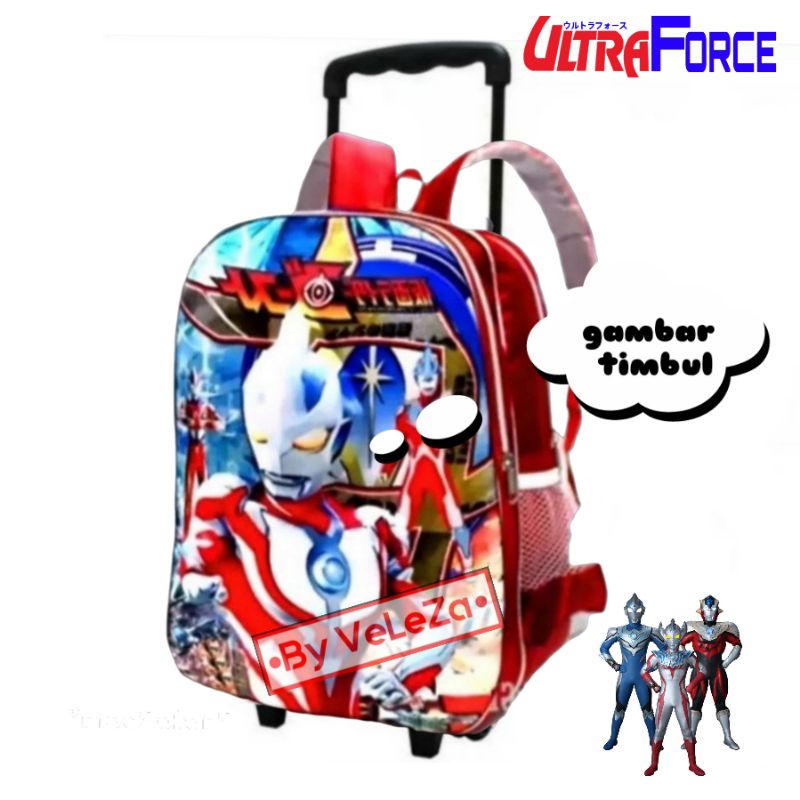 TAS RANSEL TROLI ANAK KARAKTER GAMBAR TIMBUL - TAS ANAK - TAS TROLI