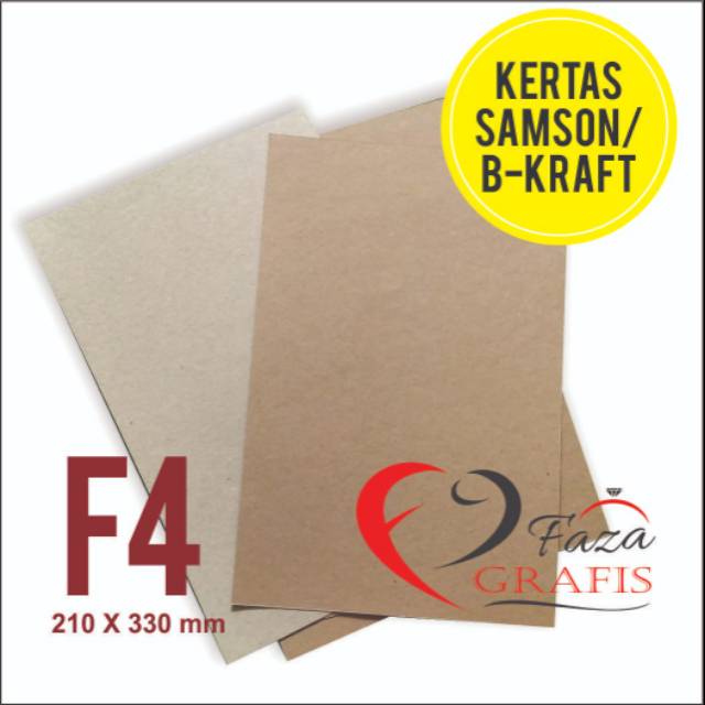 

isi 10 lembar Kertas F4 kraft 275gsm