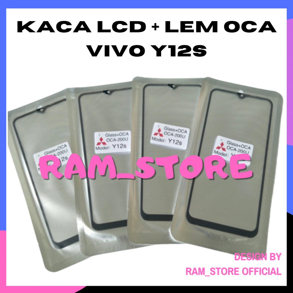 Kaca Lcd Depan Glass + Oca Kaca  LCD Touchscreen Tc Ts VIVO Y12S Original