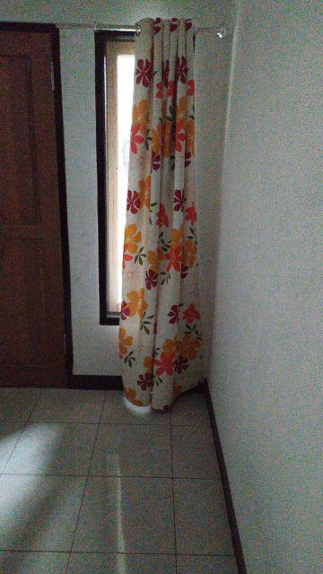 Gorden Jendela Pintu Blackout Bunga Sakura Blue Orange Gordyn Tirai Rumah Minimalis Murah