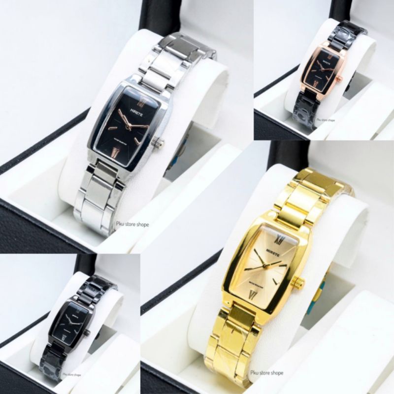 Jam Tangan wanita mirete tahan air model terbaru jam tangan cewek water resistant antai stainlis stil free batrai cadangan jam tangan wanita rantai gold hitam hitam rosgold silver jam tangann kasual wanita jam tangan cewek terlariss cod jam tangan mirete