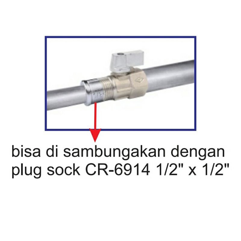 SAILING WN5311S STOP KRAN MINI BALL VALVE 1/2&quot; FM FULL KUNINGAN CHROME STAINLESS