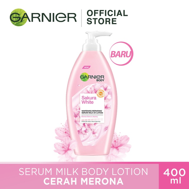 Garnier Sakura White Pinkish Radiance Serum Milk UV Body Lotion Skin