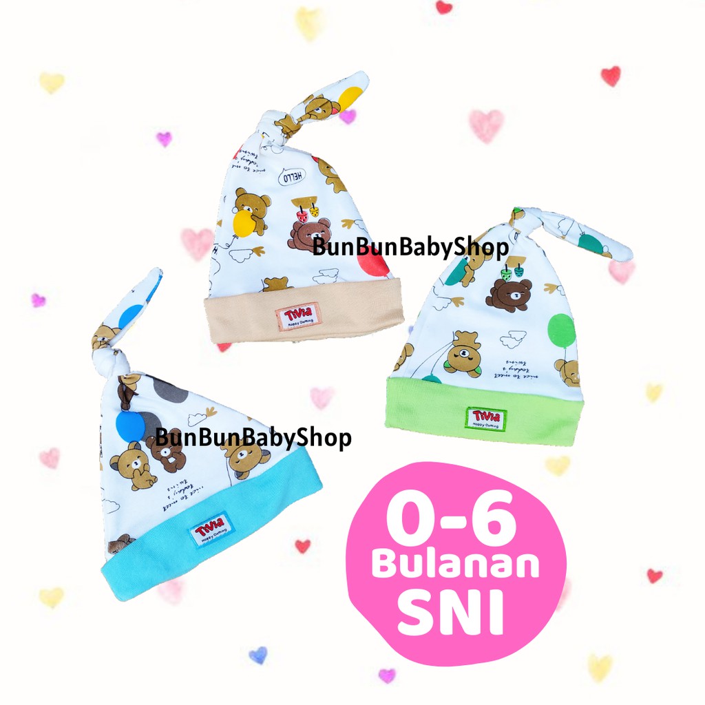 Topi Baby New Born Murah Motif Lucu Unisex Perlengkapan Bayi Baru Lahir Laki Perempuan Bunbunbabysho