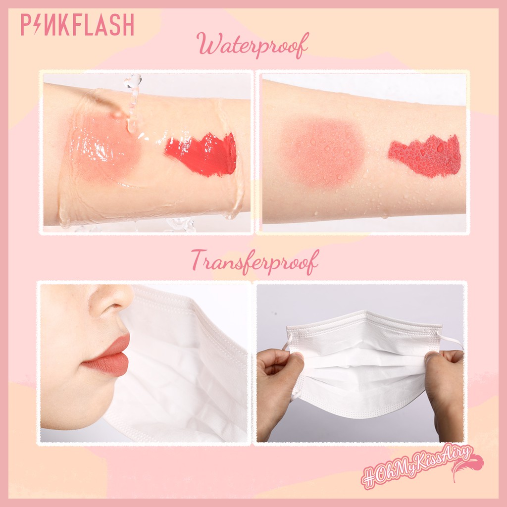 PINKFLASH Lipstick Cair Matte Tahan Air Fungsi Ganda Bisa Untuk Pipi Celebshine