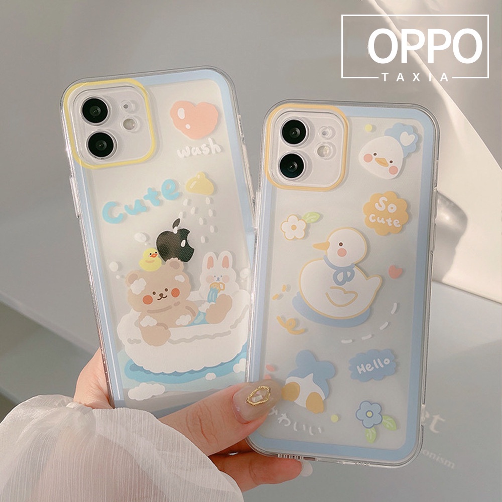 Soft case TPU Motif Kartun Untuk Oppo A95 A76 A15 A12 A74 A55 A16 A53 A52 A54 A74 A5S A7 Reno 7Z 7 5 4F A16K A53 A5 A96E A35 A11 A3S