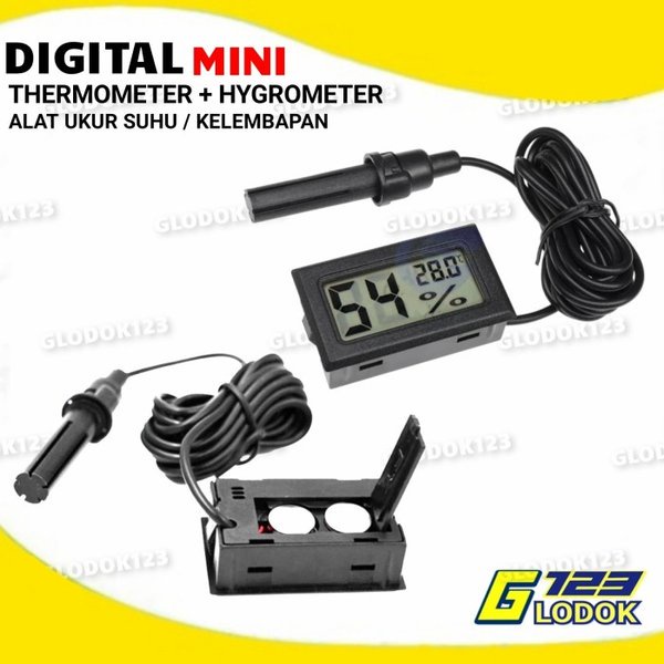 Mini Digital Thermometer Hygrometer Termometer Alat Ukur Kelembabann