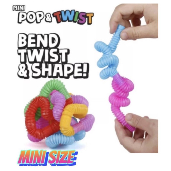 Pop Tubes Pop Tube Pop It Squishy Fidget Toys Mainan Anak Tiktok Pipa - Mini 13Cm, Green