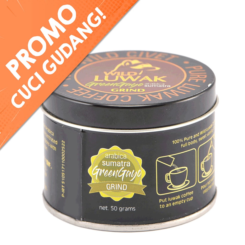 

Pure Wild Luwak Coffee - Grind | Kopi Luwak Bubuk 50 gr