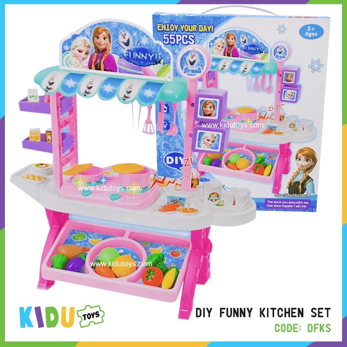 Mainan Anak Masakan DIY Funny Kitchen Set Kidu Toys