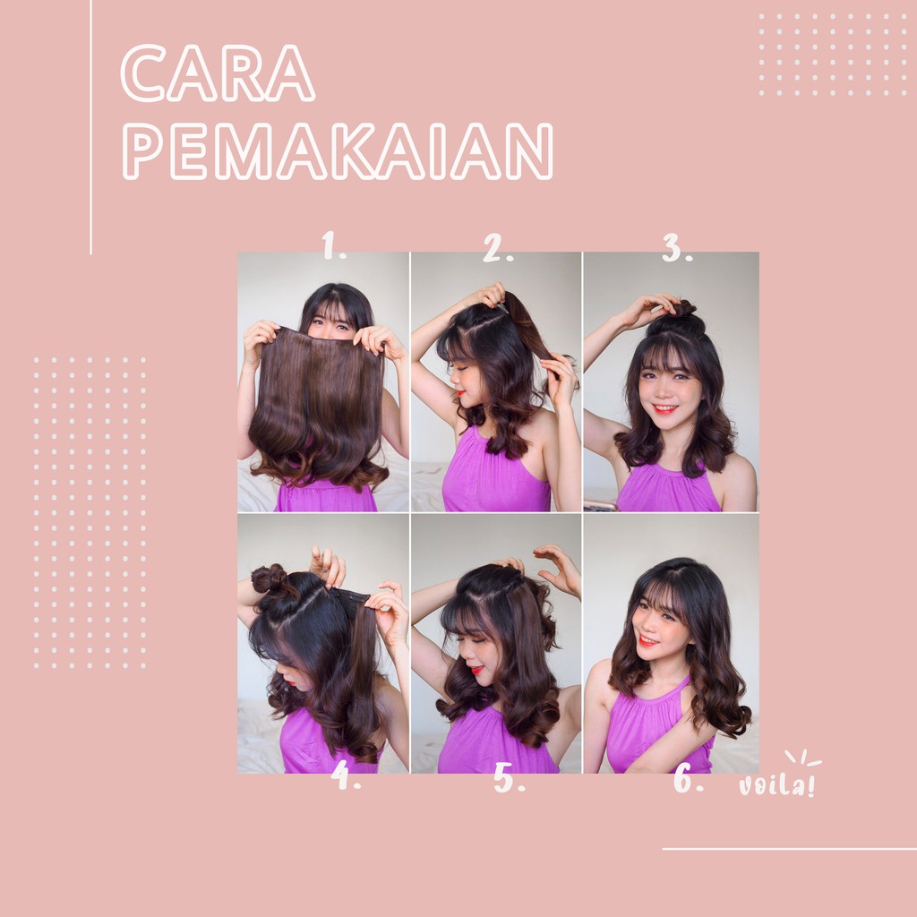 RB SL CURL 30 Hairclip rambut ikal / keriting panjang 30 cm - Sambungan Rambut Instan & Natural Hair