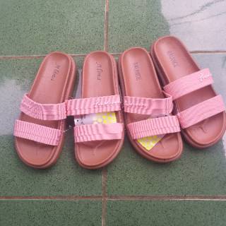 840 Sendal Jelly  Selop  Wedges Tali Dua Impor Shopee 