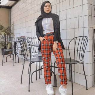  BAGGY  KOTAK  CELANA  KOTAK  KATUN STRETH BOYFREND MURAH ZHR 