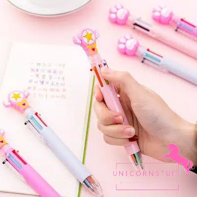 Bolpoin Unicorn 6 Warna Tinta Bolpoin unicorn Pena Unicorn Premium Tinta Gel Perempuan Anak Journaling Tipis Karakter Pink Pastel Kado Anak Perempuan Alat Tulis Tempat Pensil Sekolah Back To School