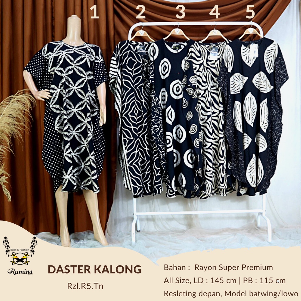 BISA COD DASTER LOWO / KALONG / BATWING DASTER BATIK CAP HALUS DASTER BATIK PEKALONHAN ORI BY RUMINA