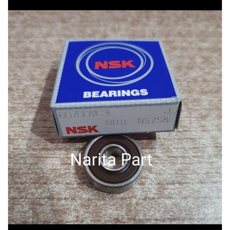Miniature bearing 607 2rs NSK Ukuran 7x19x6mm