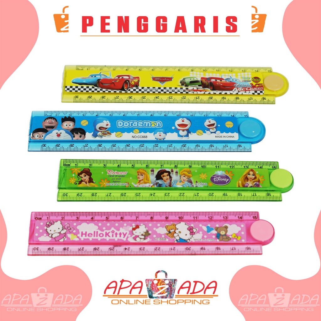 

Apazada - Alat Tulis Sekolah Penggaris Lipat 30cm / Garisan Kayu / Ruler / Ruler Kayu