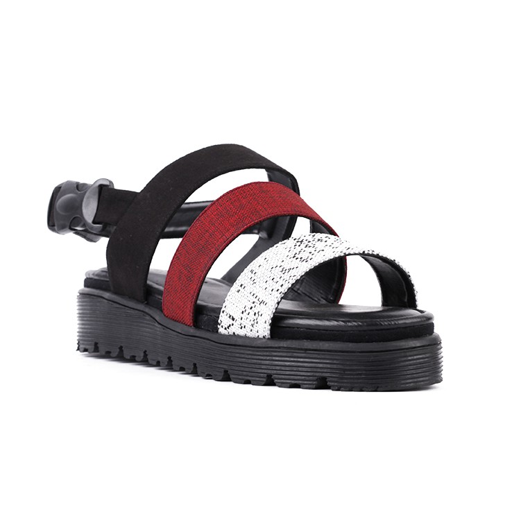 Snazzy Maroon | Sandal Slide Platform Simpel Wanita Cewek Women Sandals Footwear | FORIND x Favshoes