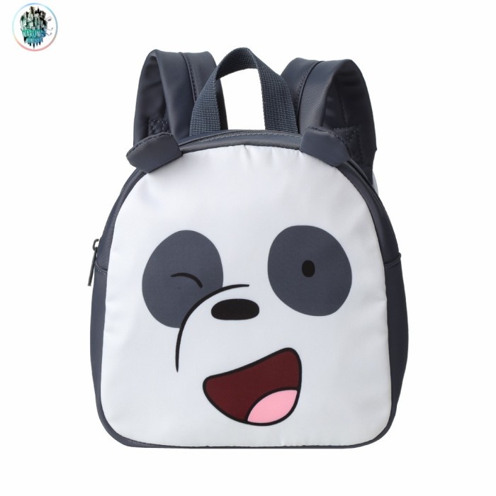 NEW Miniso We Bare Bears Backpack Tas Punggung Tas Ransel Karakter - Panda