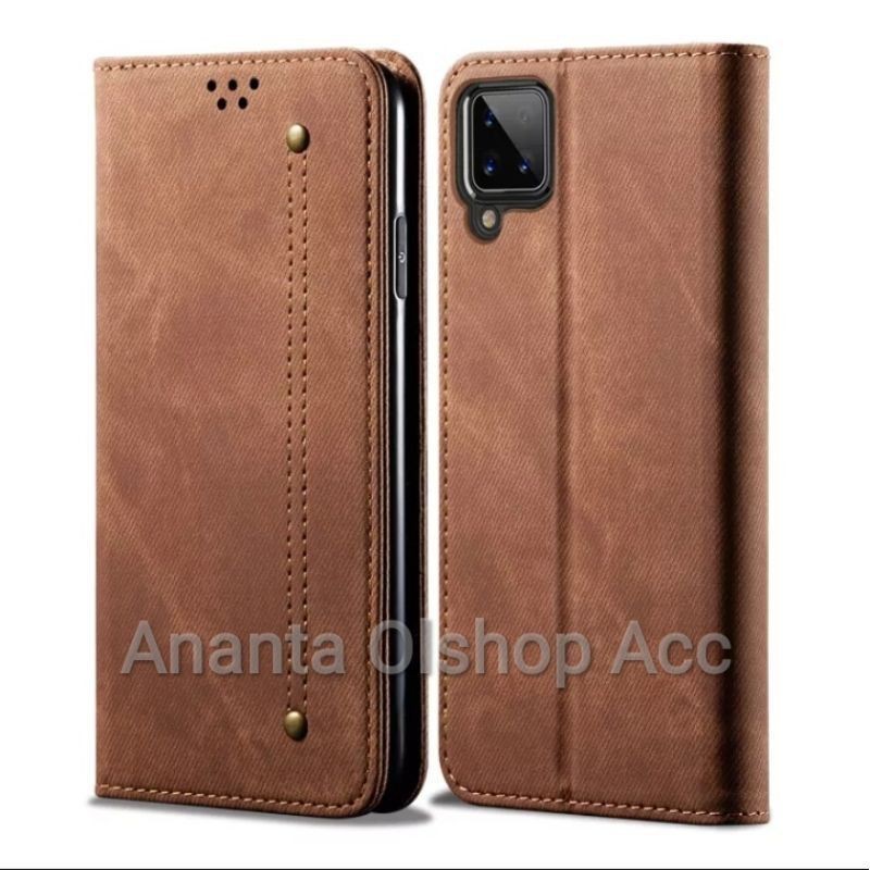 SOFT CASE SAMSUNG GALAXY A21s A12 A51 A31 A50 M30s M21 S21 S21 PLUS S21 ULTRA FLIP COVER CLOTH JEANS