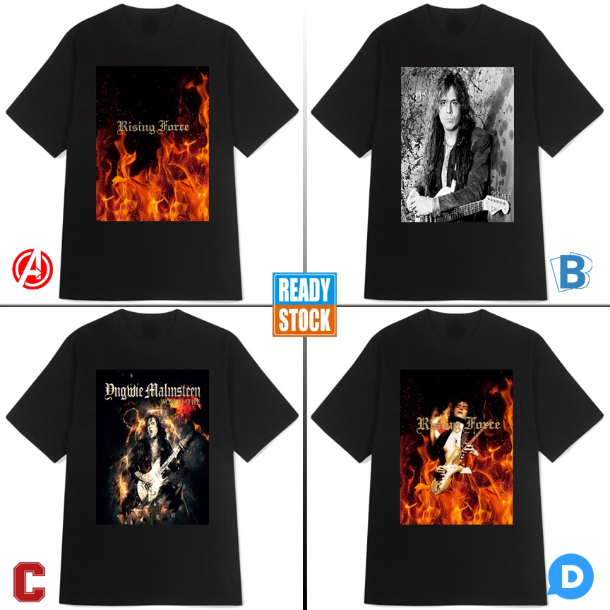 Kaos Yngwie Malmsteen Tshirt Casual Bahan Katun