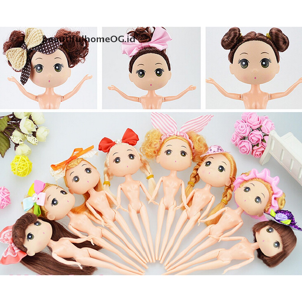 Mainan Boneka Mini Ukuran 18cm Dengan Rambut Coklat Emas Untuk Dekorasi Kue