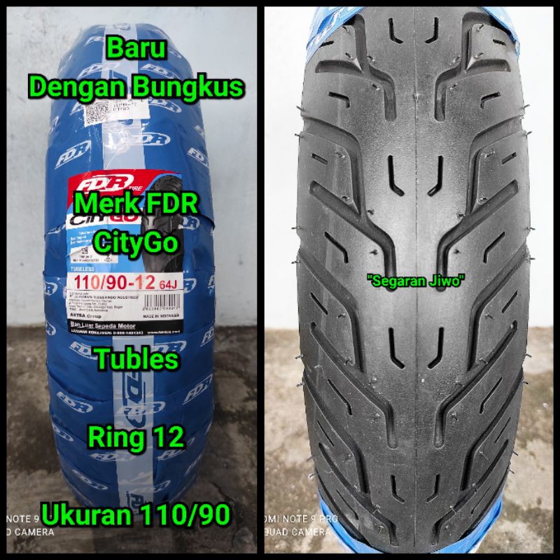 Jual Ban Tubles Motor Matic Ring Ukuran Merk Fdr Citygo Ban