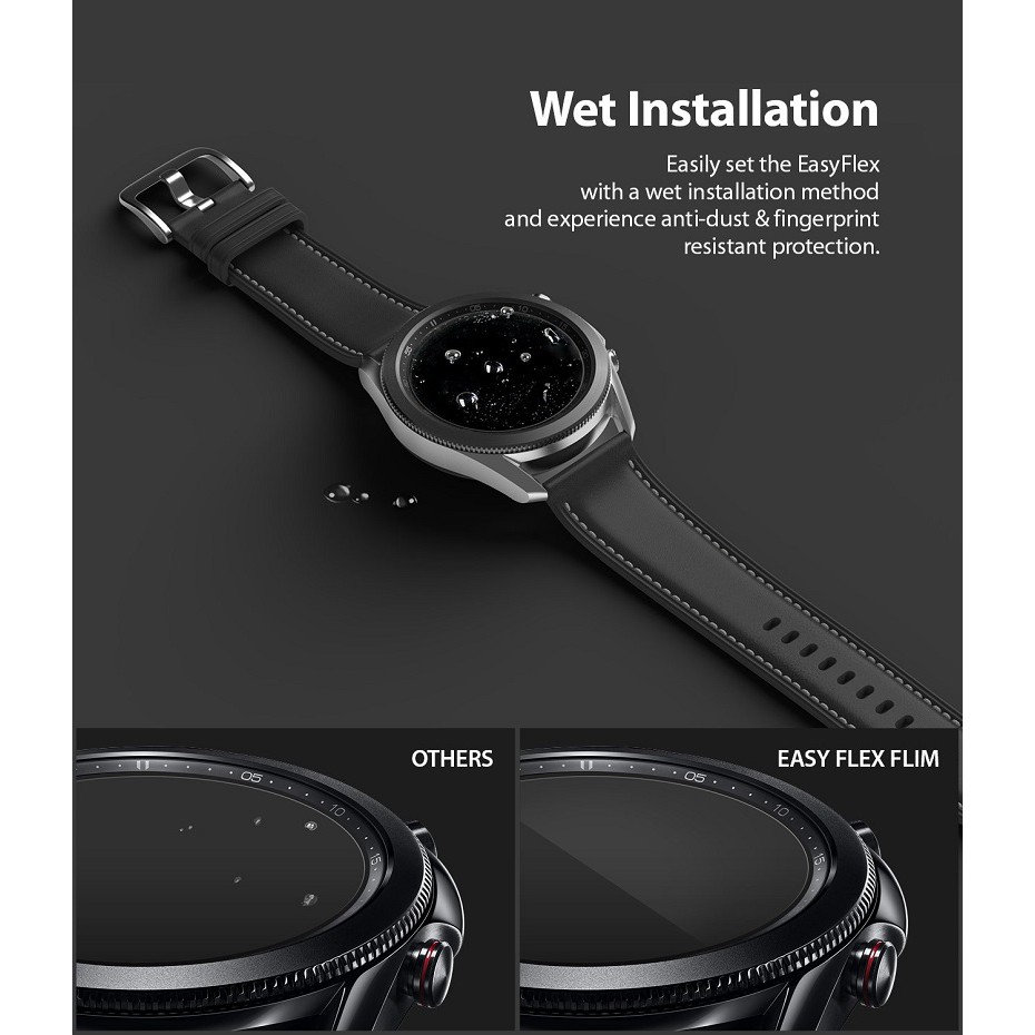 Screen Protector Samsung Galaxy Watch 3 45mm Ringke Easy Flex Screen Guard Anti Gores