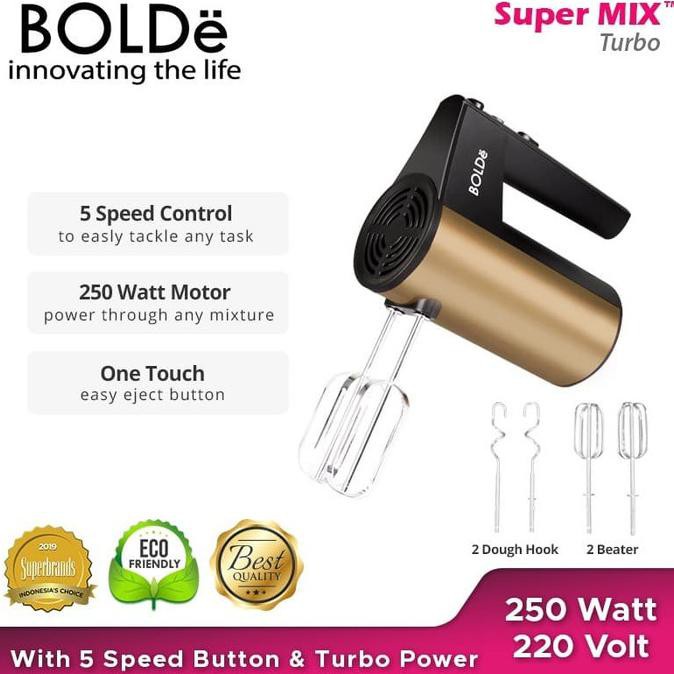 BOLDe Super Mix Turbo - Hand Mixer Tangan 5 Speed