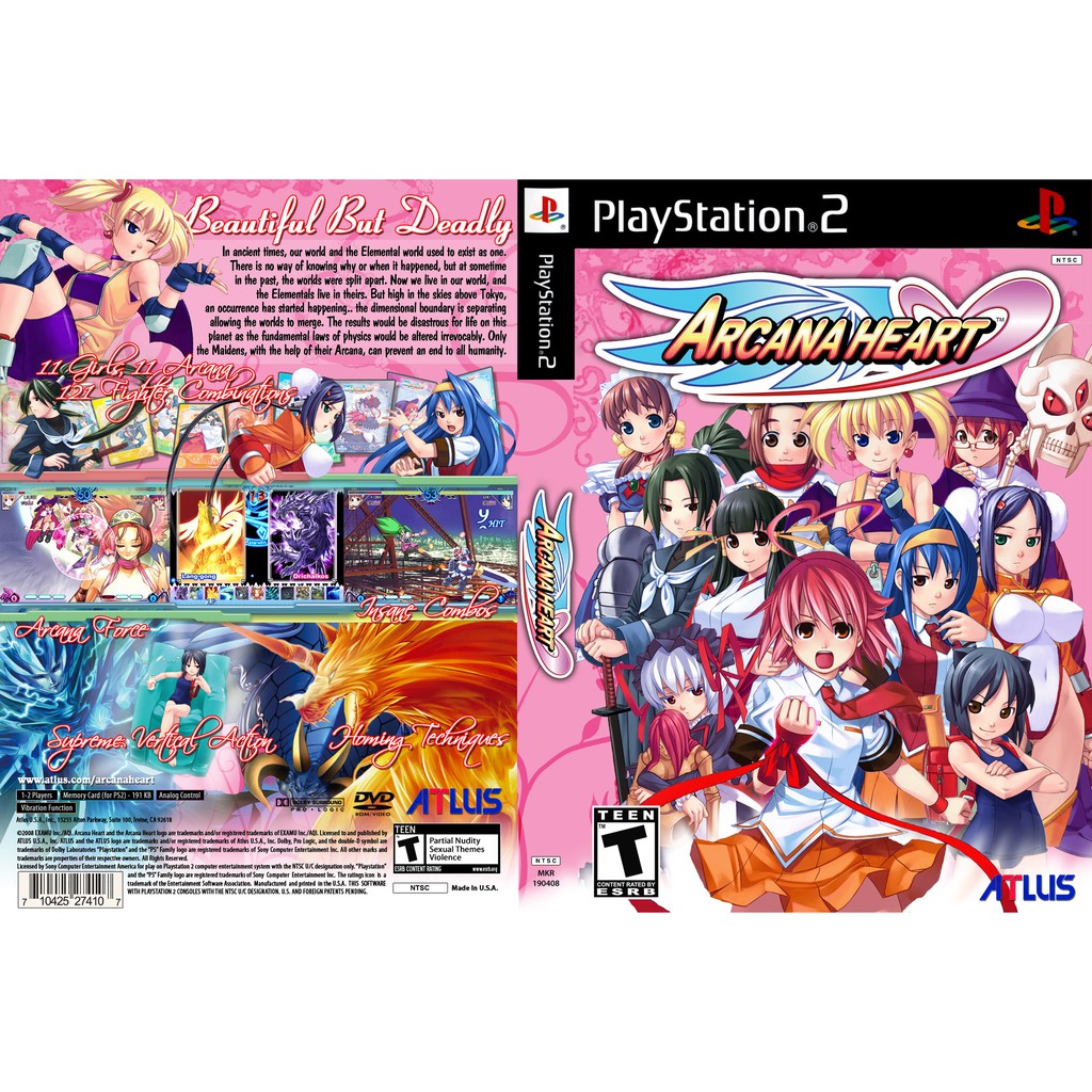 Kaset Ps2 Game Terbaru Arcana Heart