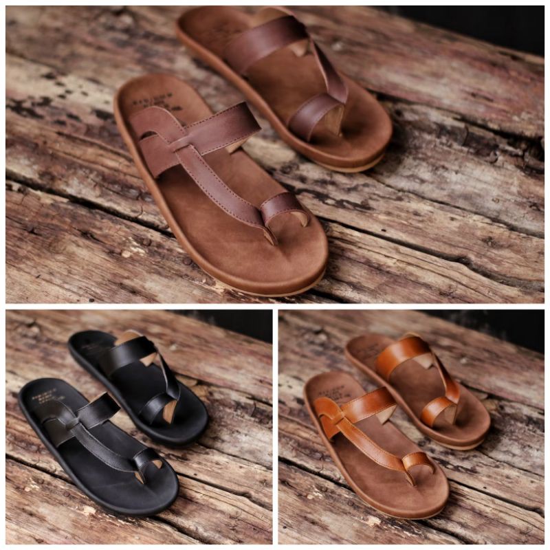 SANDAL KULIT ASLI - CEVANY IMPLUSE | Sandal Kulit Pria Original  leather