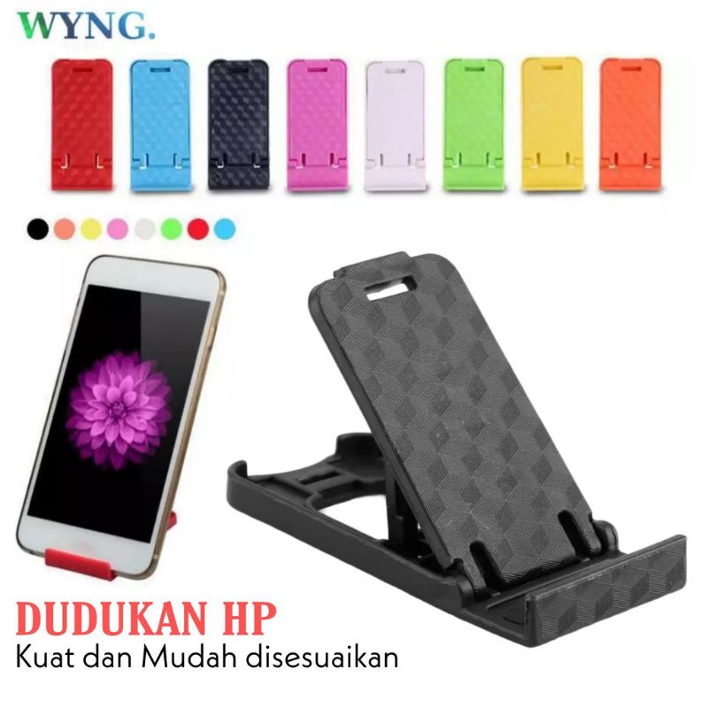 Stand Holder Phone Dudukan Lipat Handphone Kekinian Mini Praktis Tempat HP