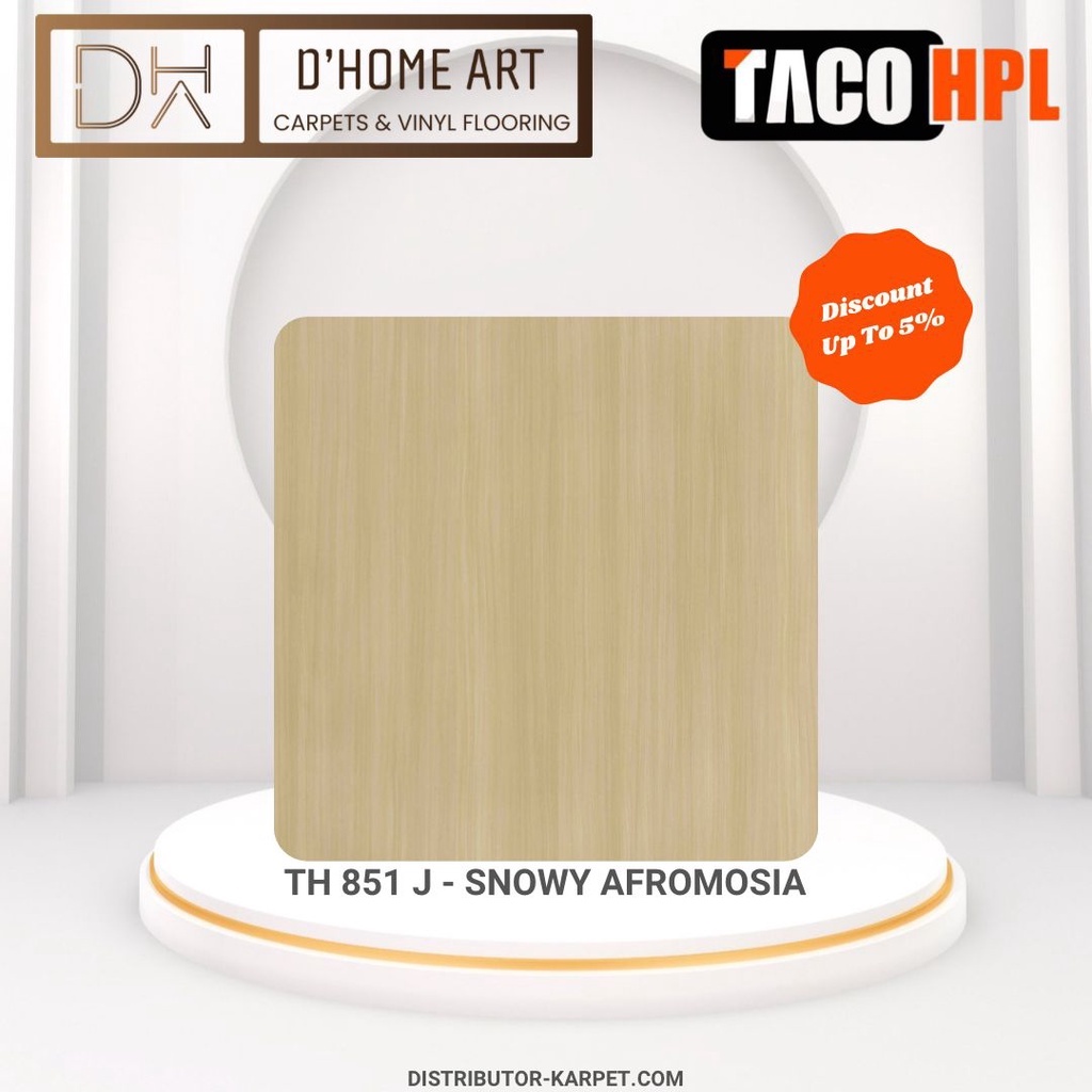 Taco HPL Woodgrain - Snowy Afromosia