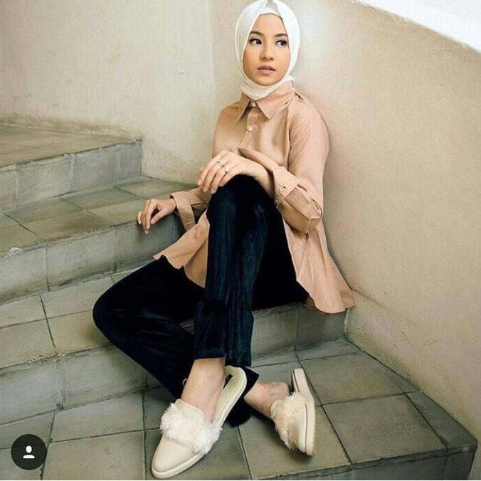 PROMO SEPATU SANDAL BULU SR47 CREAM - IVORY, 36 TERLENGKAP