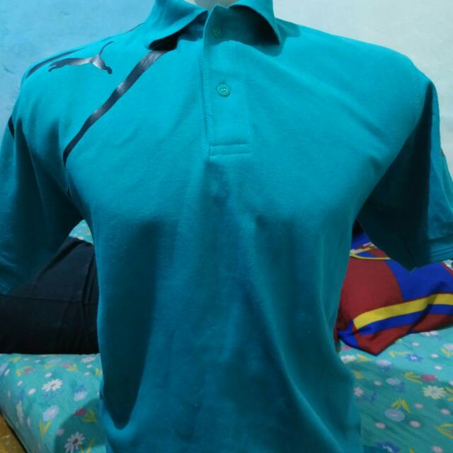 Polo shirt Kaos polo baju Puma Biru