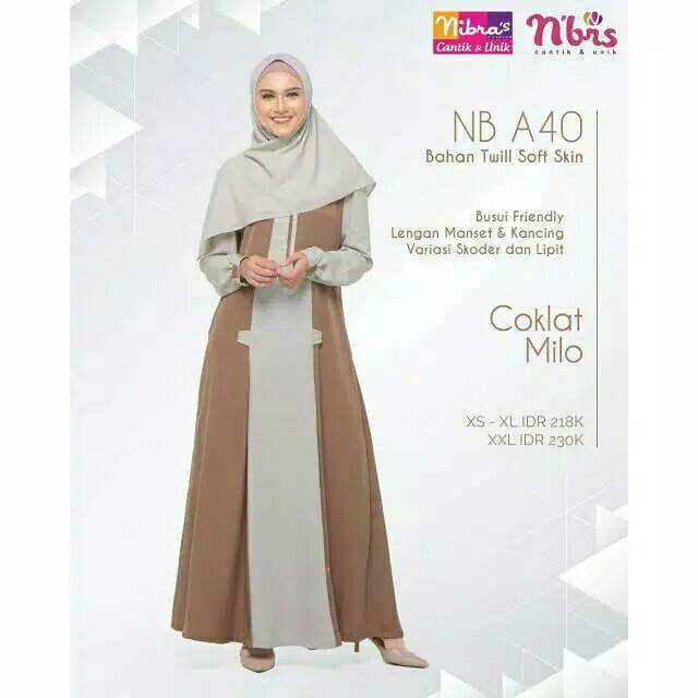 Nibras sarimbit NB A40 coklat milo