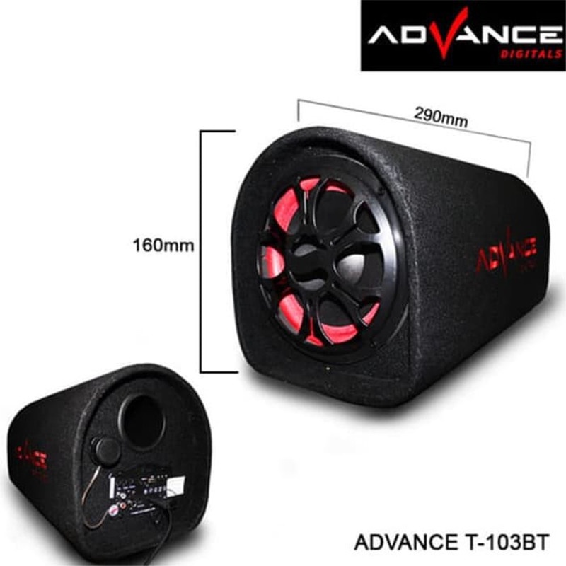 ADVANCE Speaker Karaoke Super Bass T-103BT Bluetooth 8'' For Mobil PC- Hitam | Garansi Resmi Advance 1 Tahun