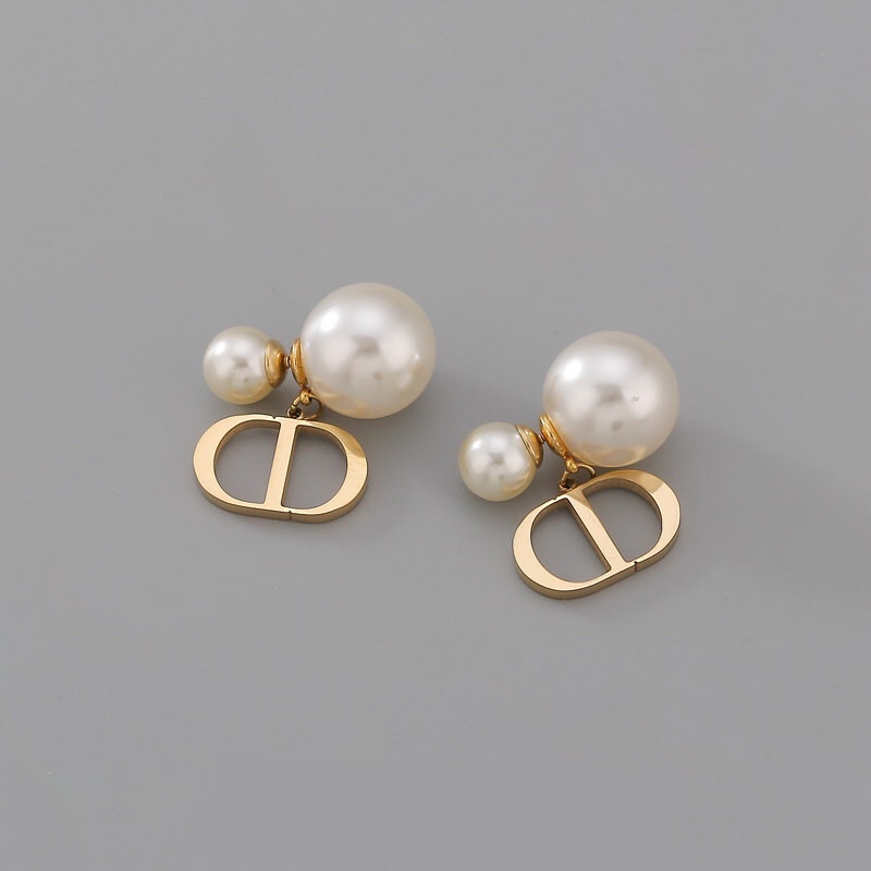 Anting Titanium DD Mutiara Vintage Trending Korea Fashion Style