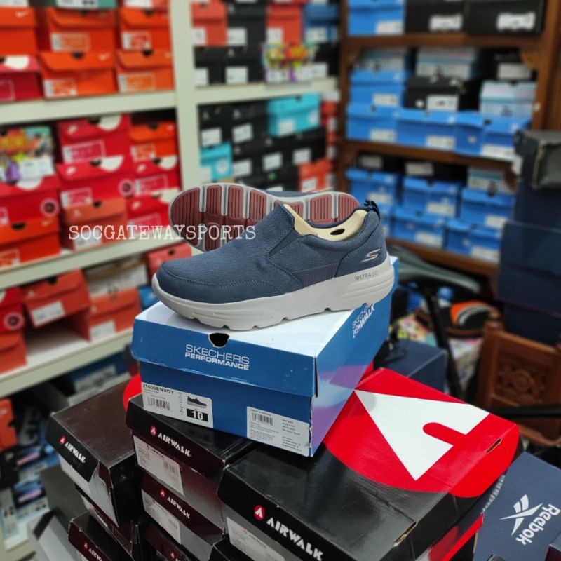 Sepatu Skechers Go Walk Duro NAVY size 43.5 BNIB Original 100% - SKECHERS SLIP ON SNEAKERS