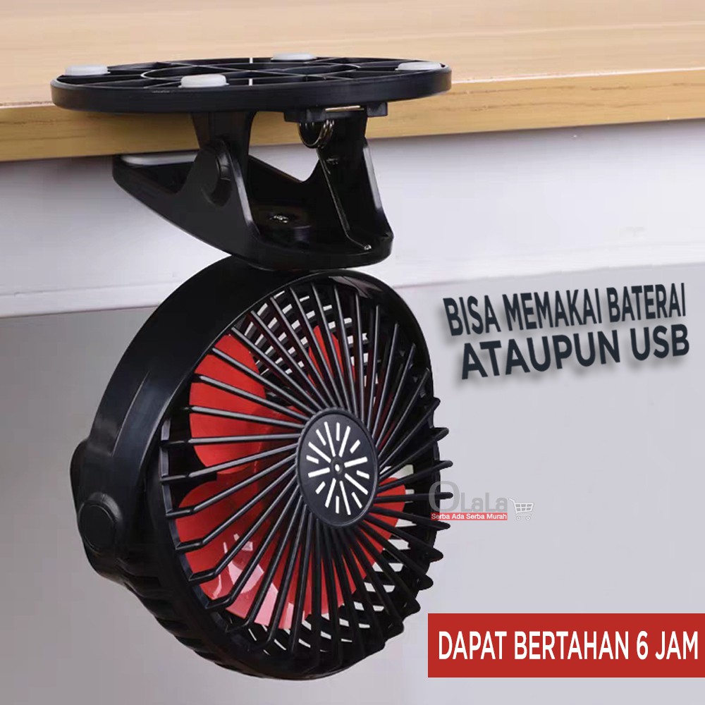 Portable Mini Fan Clip Kipas Angin Meja Jepit Bisa di Charge FX-030