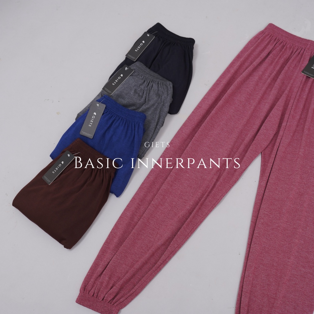 Giets - celamis model jogger / kerut - basic inner pants - legging muslimah