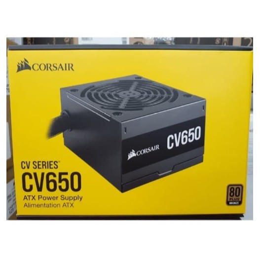 Corsair CV650 Power Supply 650 Watt 80 Plus Bronze Certified CV 650