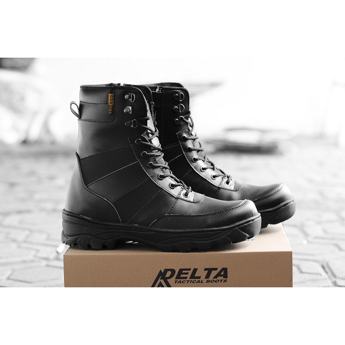 COD !! Sepatu pria PDL Delta Ninja Sepatu Boots Safety Ujung Besi Security TNI POLRI