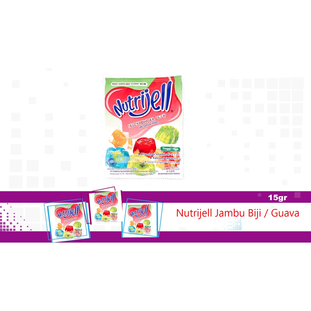 

NUTRIJELL JELLY GUAVA / JAMBU BIJI 15gr