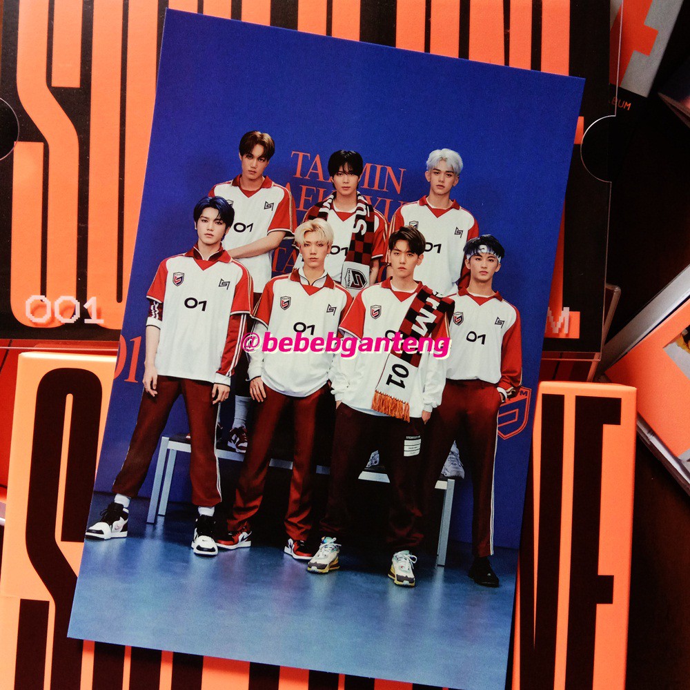 SuperM - Super One (Super Ver.) Orange Korean Press PC Baekhyun Taemin Postcard Group Poster Taeyong